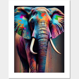 Colorful Elephant in Pop Art Style - A Fun And Playful Art Design For Animal lovers Posters and Art